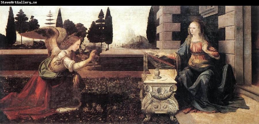  Leonardo  Da Vinci The Annunciation d